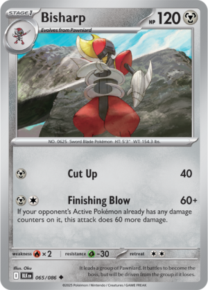 Pokémon TCG Bisharp – BLK 065/086 Uncommon Regular – EN