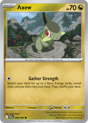 Pokémon TCG Axew – BLK 068/086 Common Regular – EN