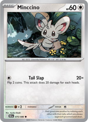 Pokémon TCG Minccino – BLK 075/086 Common Regular – EN