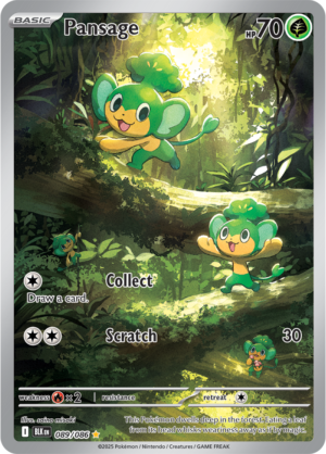 Pokémon TCG Pansage – BLK 089/086 Illustration Rare Holo – EN