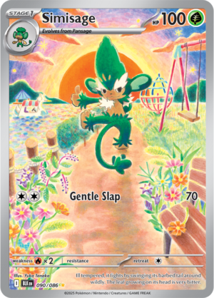 Pokémon TCG Simisage – BLK 090/086 Illustration Rare Holo – EN