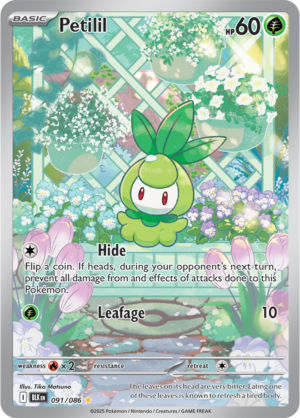 Pokémon TCG Petilil – BLK 091/086 Illustration Rare Holo – EN