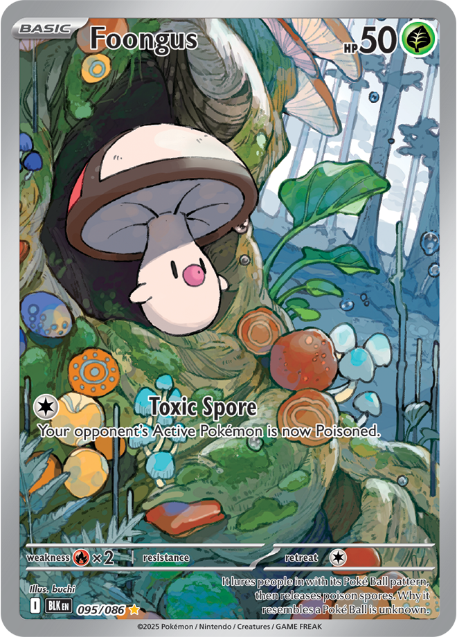 Pokémon TCG Foongus – BLK 095/086 Illustration Rare Holo – EN