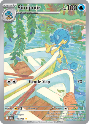 Pokémon TCG Simipour – BLK 102/086 Illustration Rare Holo – EN