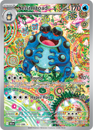 Pokémon TCG Seismitoad – BLK 105/086 Illustration Rare Holo – EN