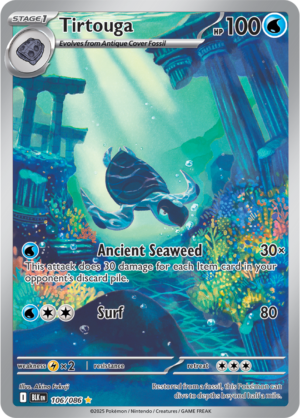 Pokémon TCG Tirtouga – BLK 106/086 Illustration Rare Holo – EN