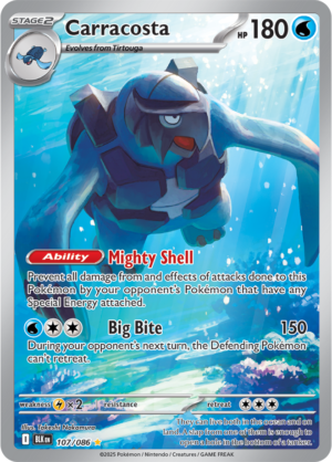 Pokémon TCG Carracosta – BLK 107/086 Illustration Rare Holo – EN