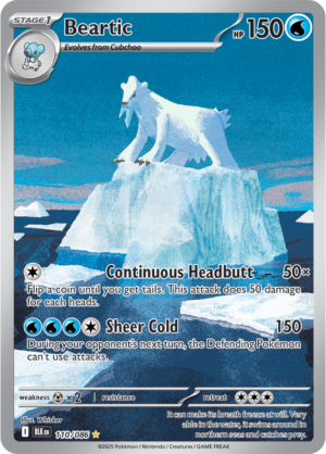 Pokémon TCG Beartic – BLK 110/086 Illustration Rare Holo – EN