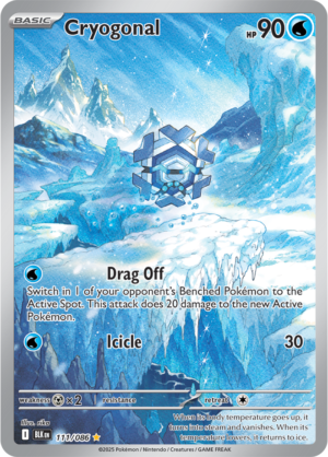 Pokémon TCG Cryogonal – BLK 111/086 Illustration Rare Holo – EN