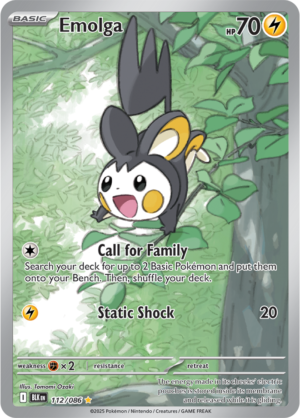 Pokémon TCG Emolga – BLK 112/086 Illustration Rare Holo – EN