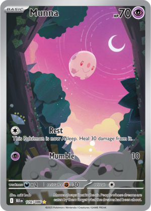 Pokémon TCG Munna – BLK 116/086 Illustration Rare Holo – EN