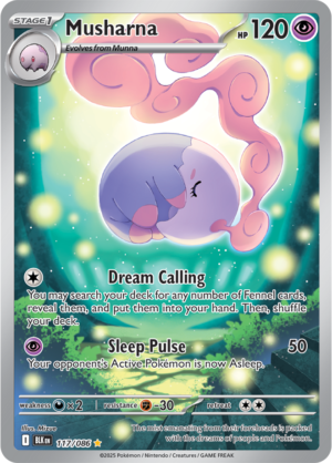 Pokémon TCG Musharna – BLK 117/086 Illustration Rare Holo – EN