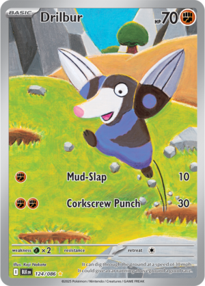 Pokémon TCG Drilbur – BLK 124/086 Illustration Rare Holo – EN