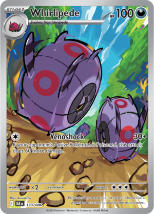 Pokémon TCG Whirlipede – BLK 133/086 Illustration Rare Holo – EN