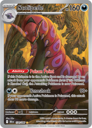 Pokémon TCG Scolipede – BLK 134/086 Illustration Rare Holo – EN