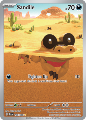 Pokémon TCG Sandile – BLK 135/086 Illustration Rare Holo – EN