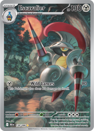 Pokémon TCG Escavalier – BLK 138/086 Illustration Rare Holo – EN