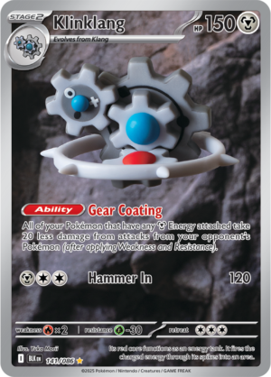 Pokémon TCG Klinklang – BLK 141/086 Illustration Rare Holo – EN