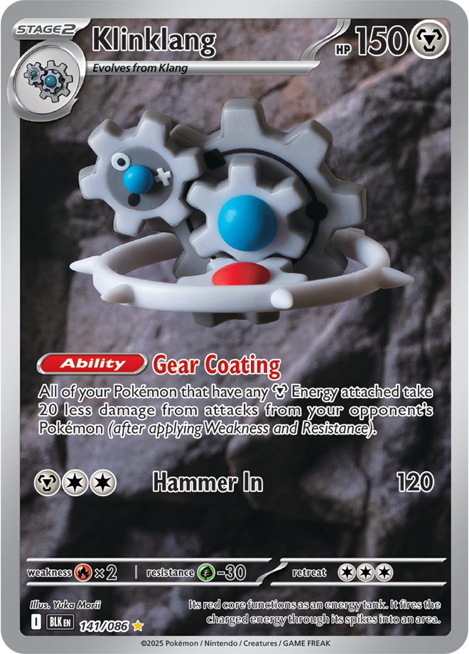 Pokémon TCG Klinklang – BLK 141/086 Illustration Rare Holo – EN