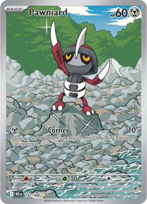 Pokémon TCG Pawniard – BLK 142/086 Illustration Rare Holo – EN