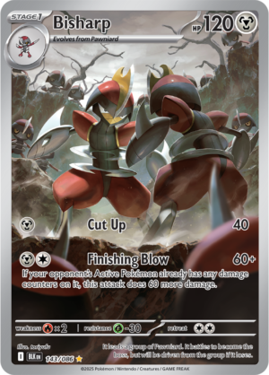Pokémon TCG Bisharp – BLK 143/086 Illustration Rare Holo – EN