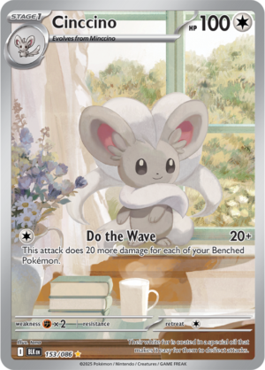 Pokémon TCG Cinccino – BLK 153/086 Illustration Rare Holo – EN