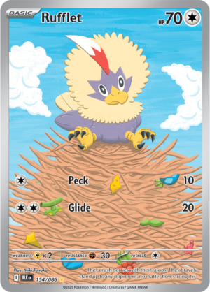 Pokémon TCG Rufflet – BLK 154/086 Illustration Rare Holo – EN
