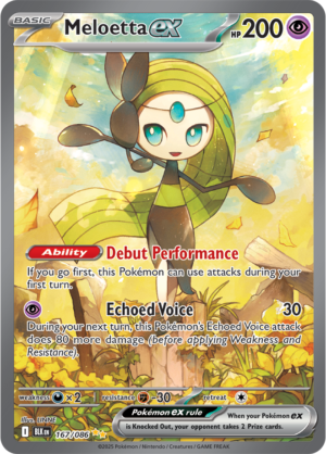 Pokémon TCG Meloetta ex – BLK 167/086 Special Illustration Rare Holo – EN