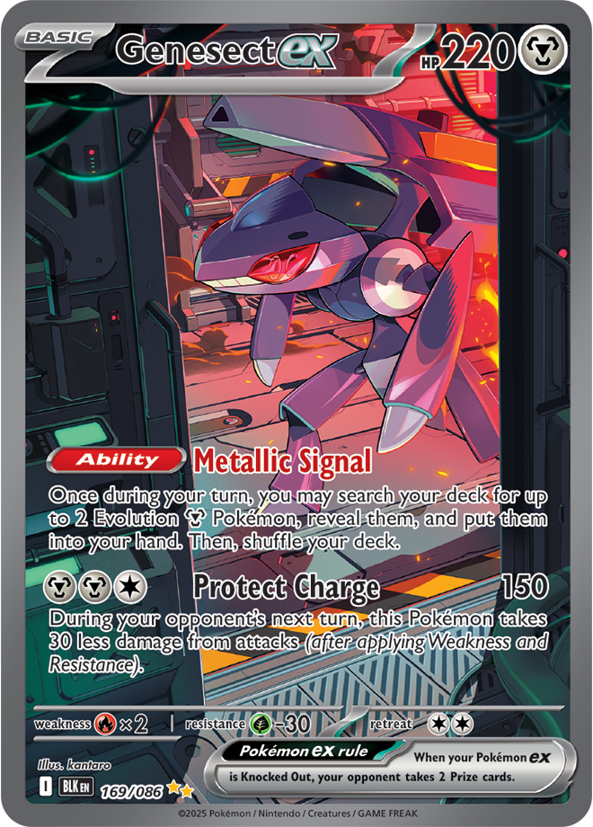 Pokémon TCG Genesect ex – BLK 169/086 Special Illustration Rare Holo – EN