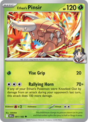 Pokémon TCG Ethan's Pinsir – DRI 001/182 Uncommon Regular – EN