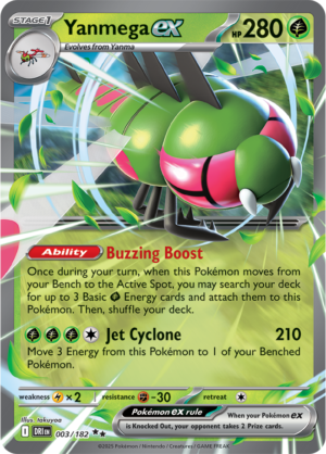 Pokémon TCG Yanmega ex – DRI 003/182 Double Rare Holo – EN