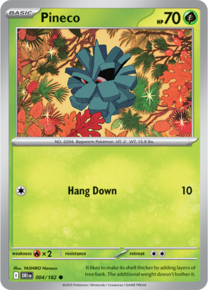 Pokémon TCG Pineco – DRI 004/182 Common Reverse Holofoil – EN