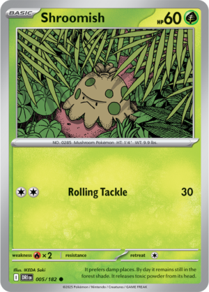 Pokémon TCG Shroomish – DRI 005/182 Common Regular – EN