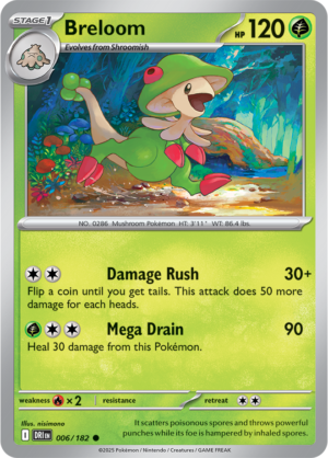 Pokémon TCG Breloom – DRI 006/182 Common Regular – EN