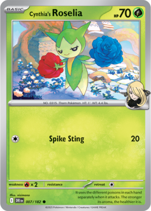 Pokémon TCG Cynthia's Roselia – DRI 007/182 Common Regular – EN