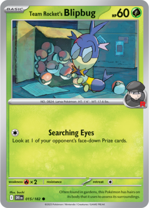 Pokémon TCG Team Rocket's Blipbug – DRI 015/182 Common Regular – EN