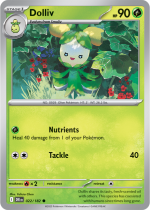 Pokémon TCG Dolliv – DRI 022/182 Common Regular – EN