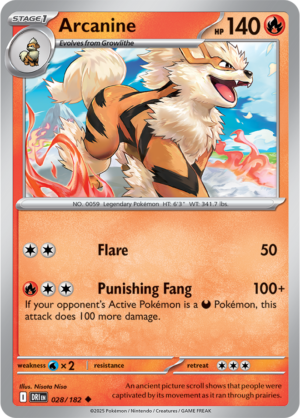 Pokémon TCG Arcanine – DRI 028/182 Uncommon Regular – EN