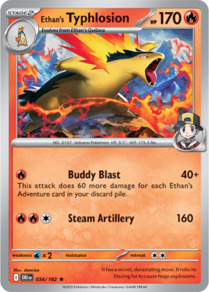 Pokémon TCG Ethan's Typhlosion – DRI 034/182 Rare Holo – EN