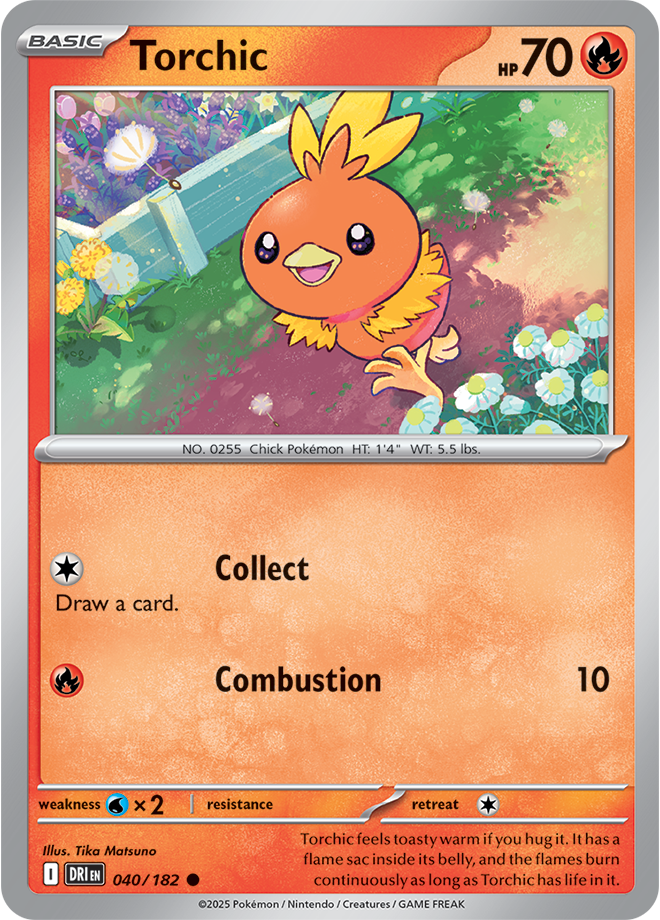 Pokémon TCG Torchic – DRI 040/182 Common Reverse Holofoil – EN
