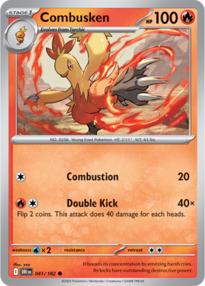 Pokémon TCG Combusken – DRI 041/182 Common Regular – EN