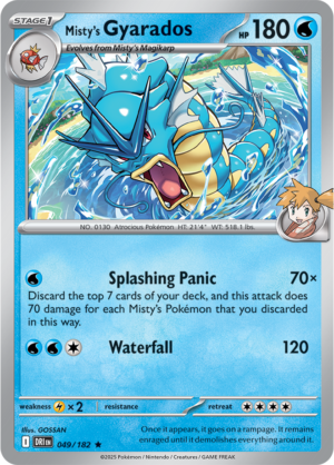 Pokémon TCG Misty's Gyarados – DRI 049/182 Rare Reverse Holofoil – EN