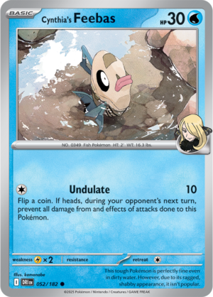 Pokémon TCG Cynthia's Feebas – DRI 052/182 Common Reverse Holofoil – EN