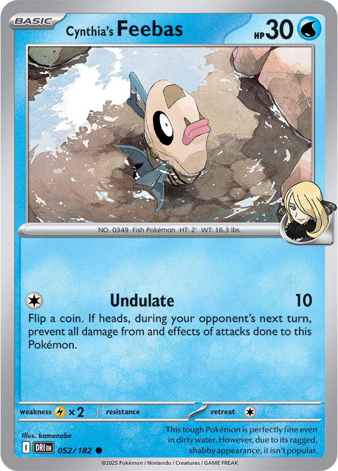 Pokémon TCG Cynthia's Feebas – DRI 052/182 Common Regular – EN
