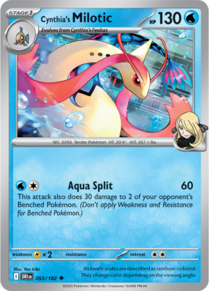 Pokémon TCG Cynthia's Milotic – DRI 053/182 Uncommon Reverse Holofoil – EN