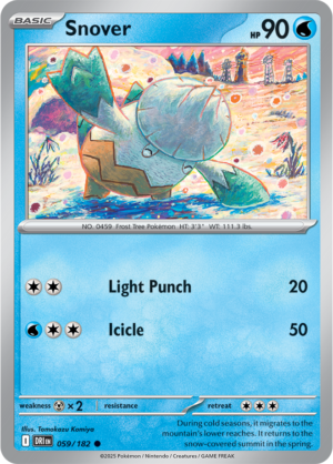 Pokémon TCG Snover – DRI 059/182 Common Reverse Holofoil – EN