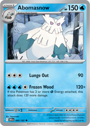 Pokémon TCG Abomasnow – DRI 060/182 Uncommon Regular – EN