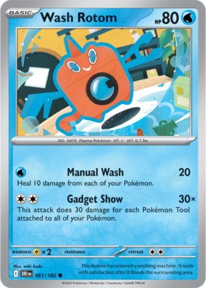 Pokémon TCG Wash Rotom – DRI 061/182 Common Reverse Holofoil – EN