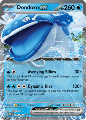 Pokémon TCG Dondozo ex – DRI 066/182 Double Rare Holo – EN