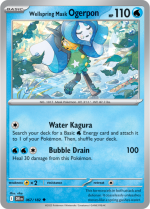 Pokémon TCG Wellspring Mask Ogerpon – DRI 067/182 Uncommon Reverse Holofoil – EN